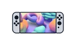 A Nintendo Switch game controller with a freshly repaired screen