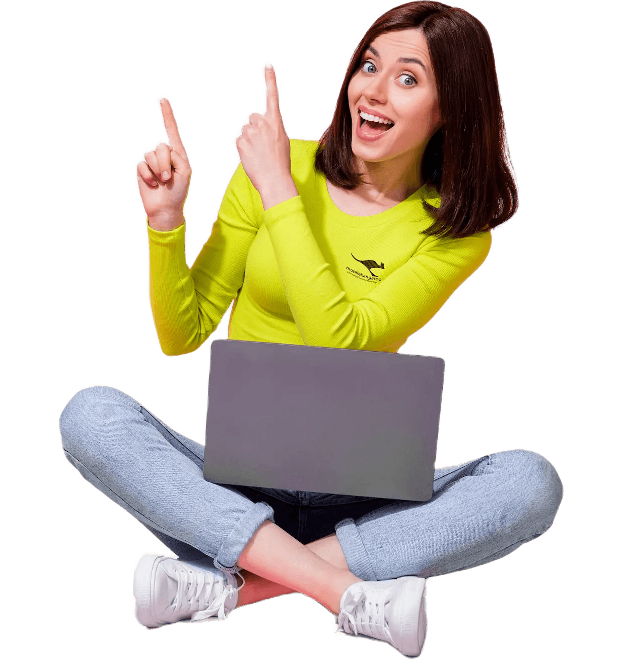 Mobile Kangaroo technician with a laptop